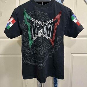 Tapout Black Tee with Red and Green Accents
